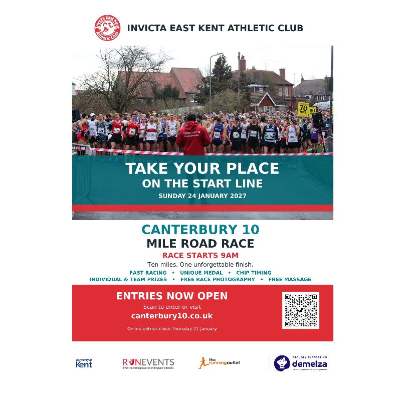 Canterbury 10 Mile Road Race 2027 - Invicta East Kent Athletics Club