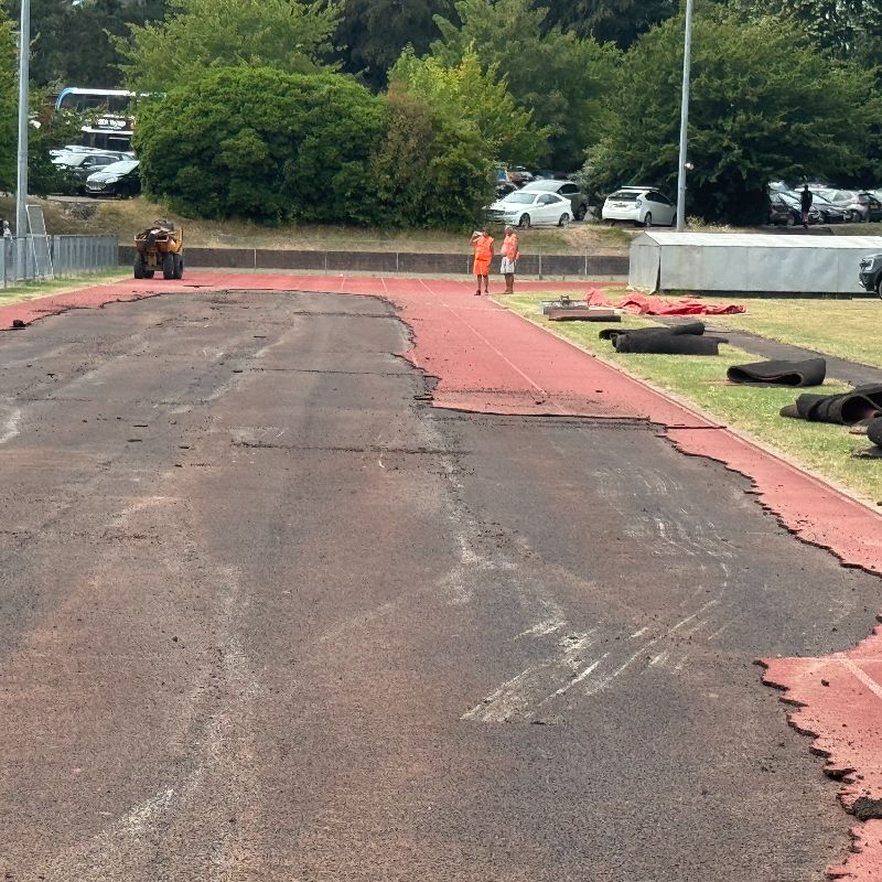 The Start of the Track Replacement - Invicta East Kent Athletics Club Project